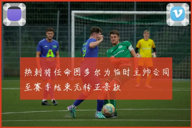 热刺将任命图多尔为临时主帅合同至赛季结束无转正条款